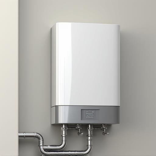 A professionally installed tankless water heater on a clean wall.