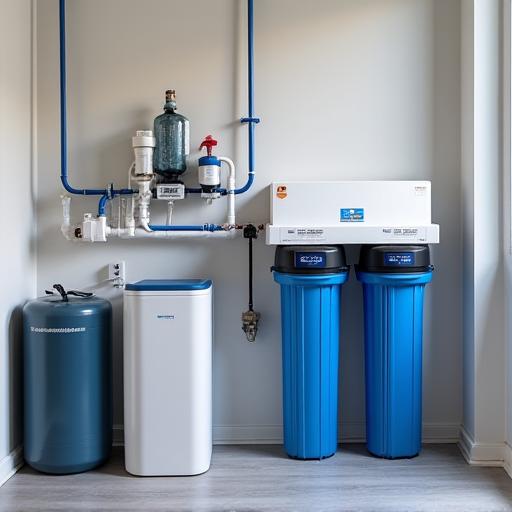 A complete home water treatment system.
